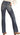 WOMENS ROCK AND ROLL MID RISE STRETCH AZTEC LEATHER EMBROIDERED BOOTCUT JEANS