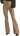 WOMENS ROCK & ROLL -HIGH RISE STRETCH BROWN STRIPED PULL-ON JEANS