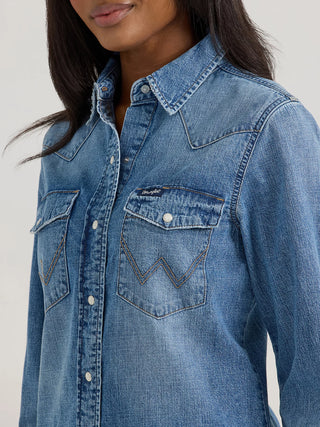 Wrangler Retro Wrangler Classic Denim Snap Button Up