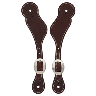 Weaver Burgundy Latigo Leather Spur Straps - Ladies'