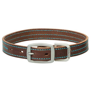 Terrain D.O.G Bridle Leather Dog Collar - Hurricane Blue