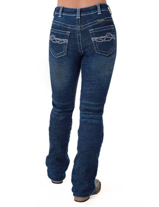 Cowgirl Tuff Womens DFMI Flannel Winter Jeans