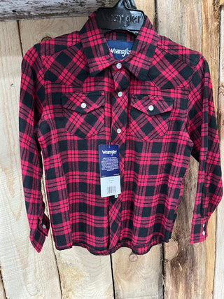 Boys Wrangler Western Flannel