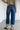 Raw Hem Loose Ankle Barrel Jeans - Dark Denim