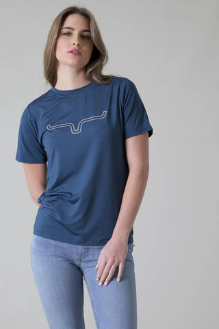 Kimes Ladies Outlier Tech Tee-Shirt Major Blue