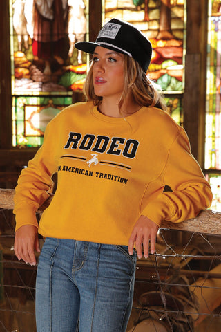 Cruel Girl Womens "Rodeo" Sweatshirt - Yellow