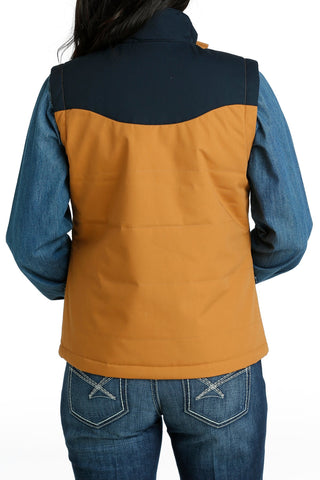 Cinch Women's Concealed Carry Bonded Vest Brown/Navy