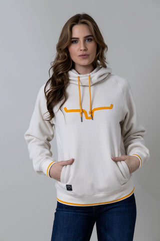 Kimes Womens Two Scoops Hoodie Natural & Orange