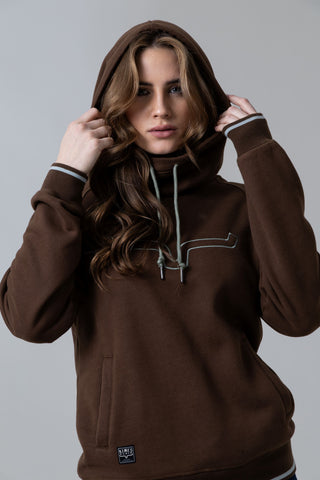 Kimes Womens Two Scoops Hoodie Brown